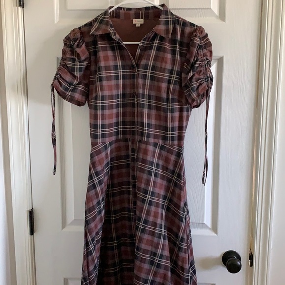 Plaid Cremieux A-Line Midi Dress - Picture 2 of 7